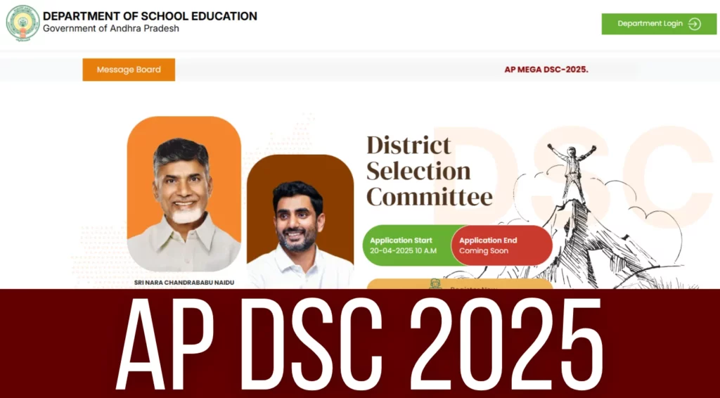 AP DSC 2025 Mega DSC Notification Release Today for 16347 Teacher Posts at apdscapcfssin
