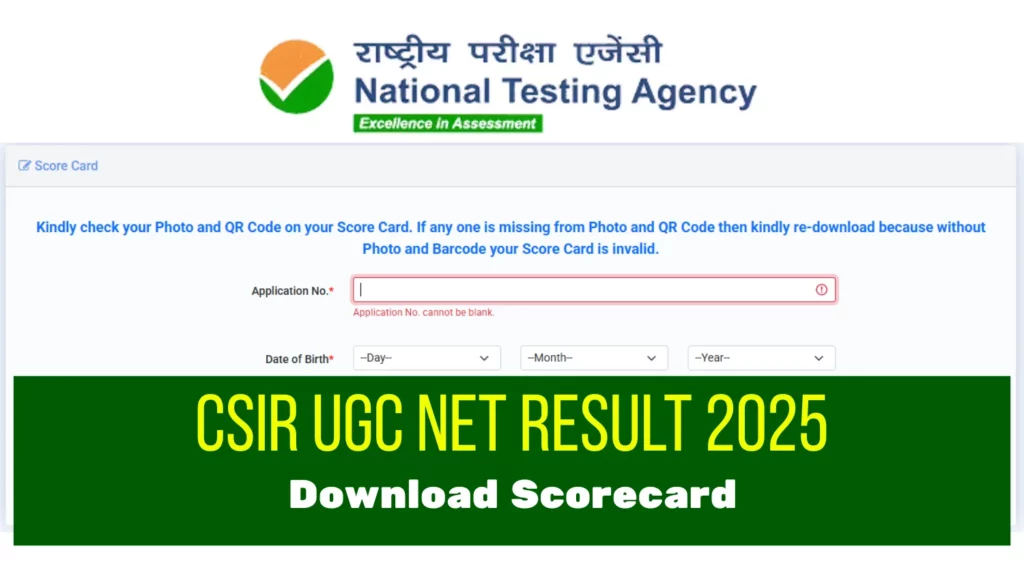 CSIR UGC NET Result 2025 Declared Download Scorecard at csirnetnta ac in