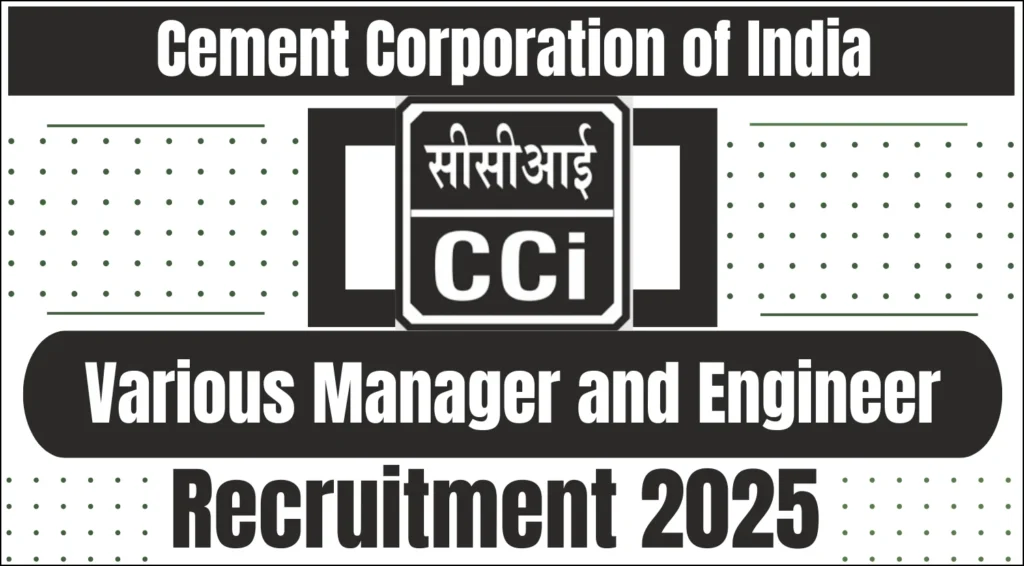 Cement Corporation of India Recruitment 2025.webp