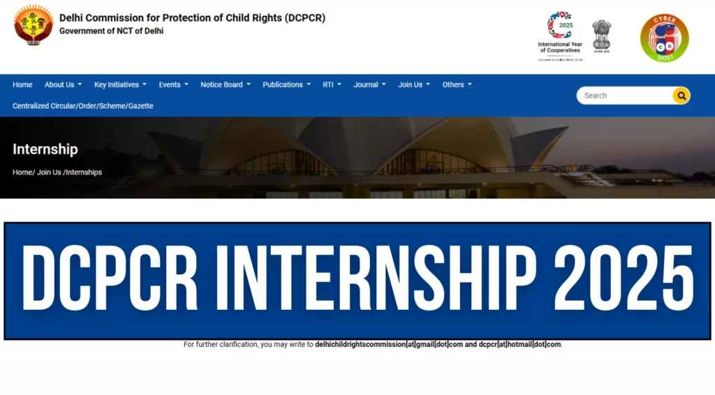 DCPCR Internship 2025 Social Media Research FLN Project and More