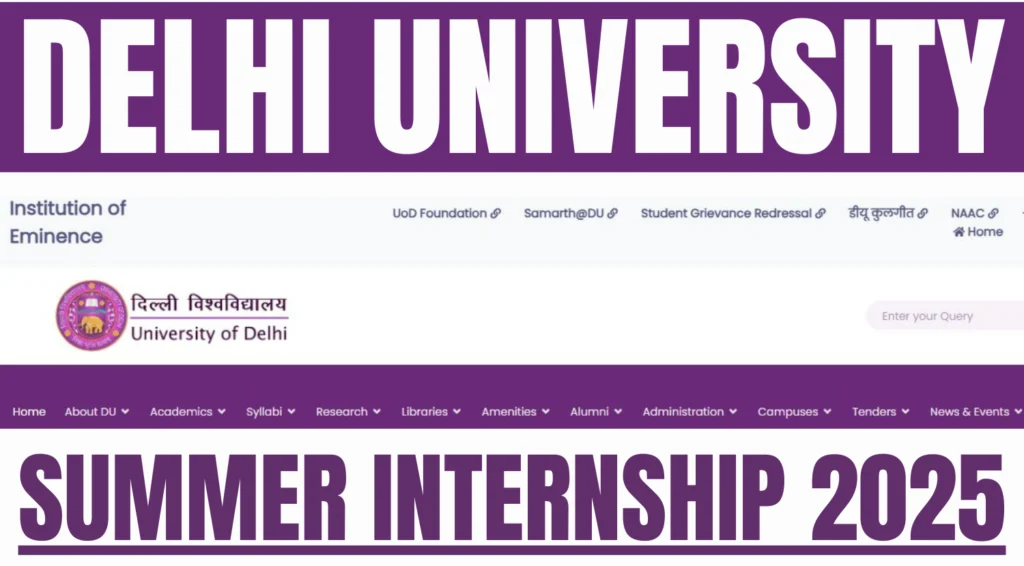 DELHI UNIVERSITY SUMMER INTERNSHIP 2025.webp
