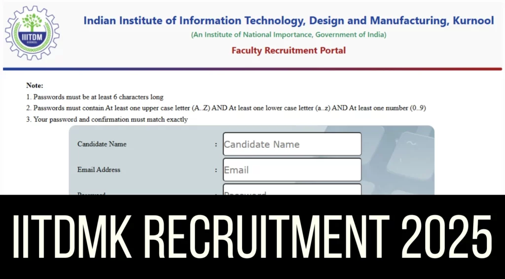 IIITDMK Recruitment 2025 Apply for Faculty Posts in Engineering and Sciences Direct Link Here