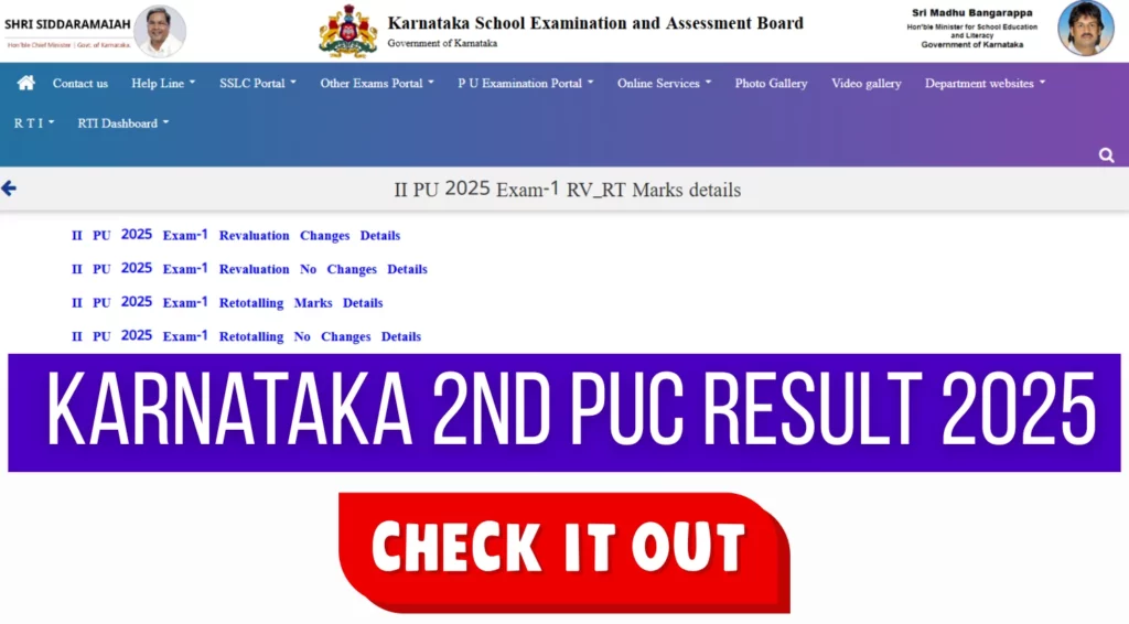 Karnataka 2nd PUC Result 2025 OUT at kseabkarnatakagov in for Revaluation and Retotaling Check Now 1