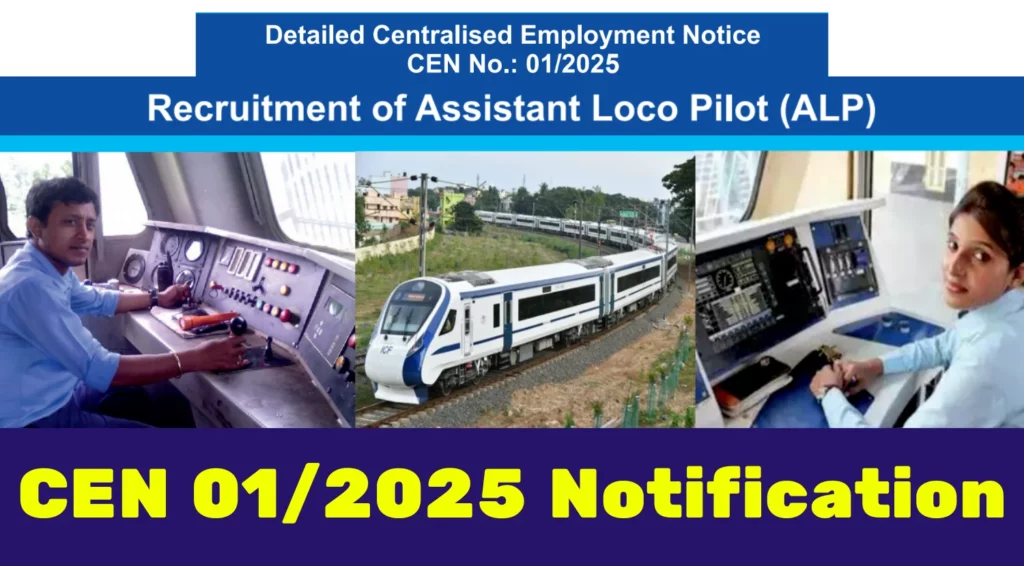 RRB ALP CEN 012025 Notification Out 9970 Railway Assistant Loco Pilot Posts Announced