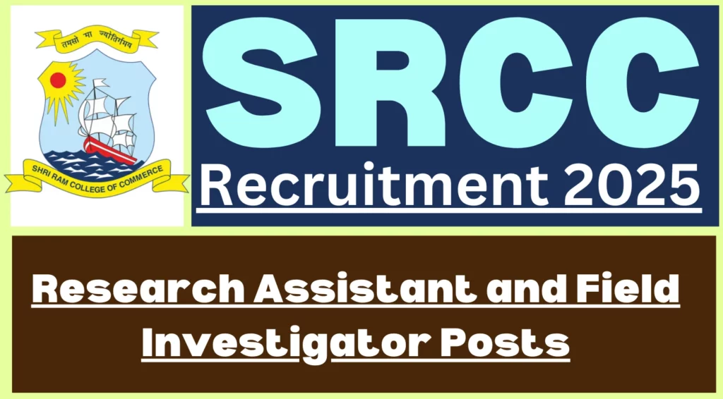 SRCC Research Assistant and Field Investigator Recruitment 2025
