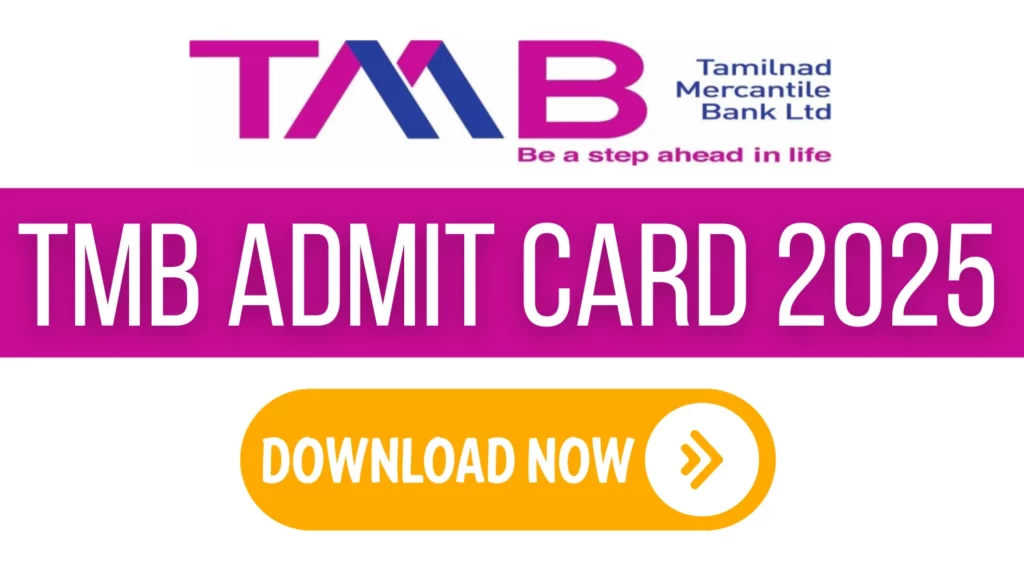 TMB Admit Card 2025 Released for 124 SCSE Posts Download Now for Online Exam on 5th May