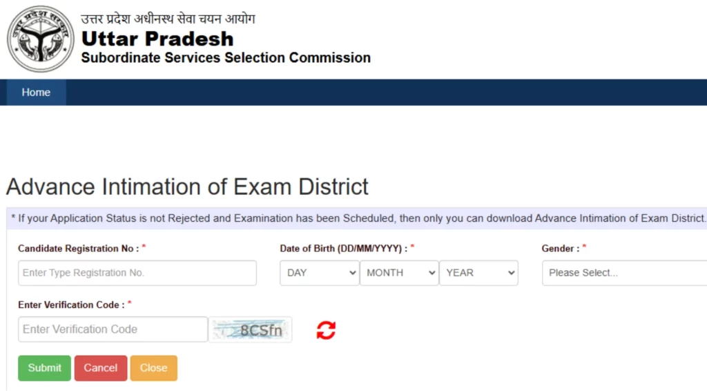 UPSSSC UP Gram Panchayat Adhikari Mains Exam City Details Released at upssscgov in Check City Intima