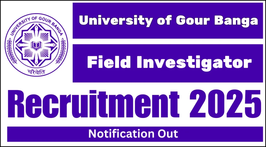 University of Gour Banga Recruitment 2025.webp