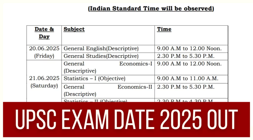 UPSC Announces Exam Dates for CMS and IESISS 2025 Check Schedule and Vacancy Details